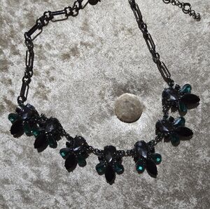 Black and Green Statement Necklace